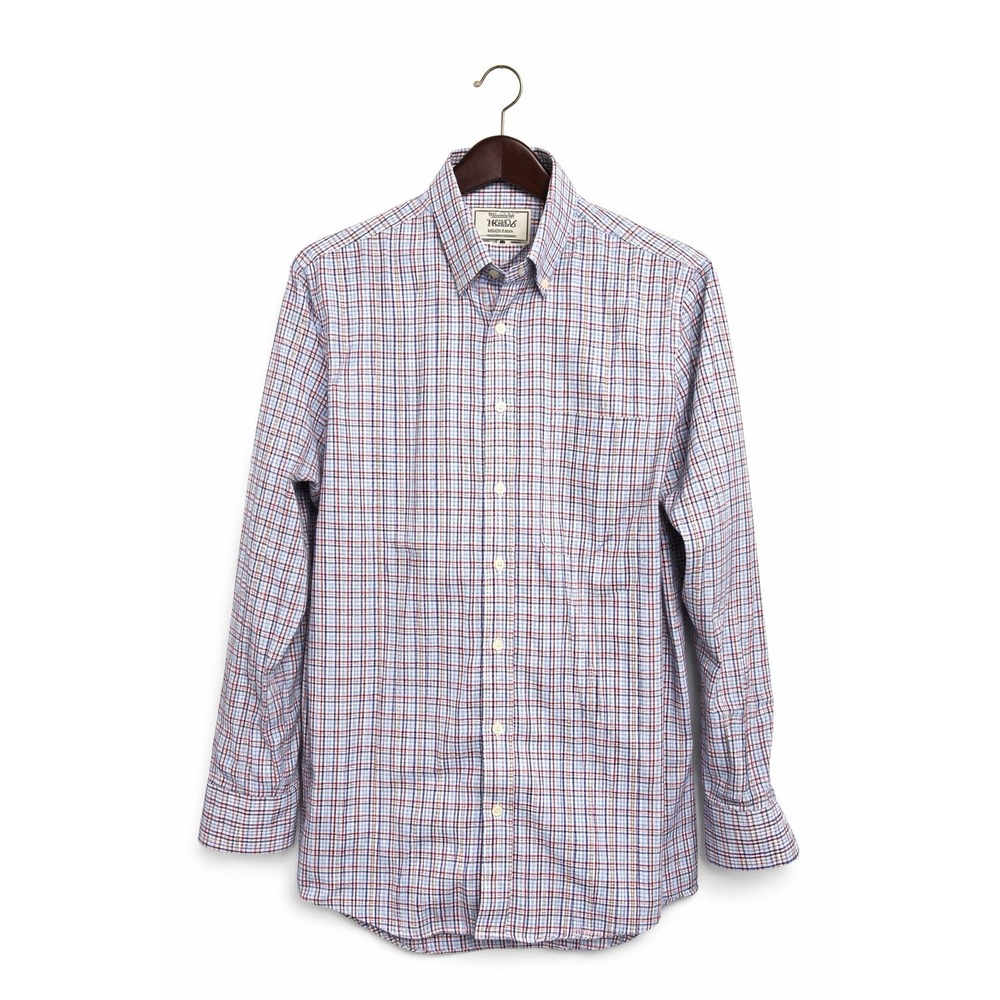 Jos A Bank 1905 Mens Check‎ Button Down Shirt 15-33 Tailored Fit Stretch